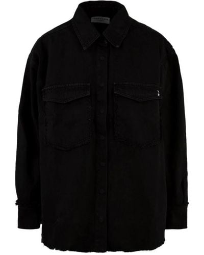 ICON DENIM Denim Shirts - Black