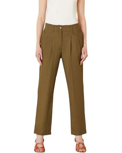 Manila Grace Leather trousers - Verde