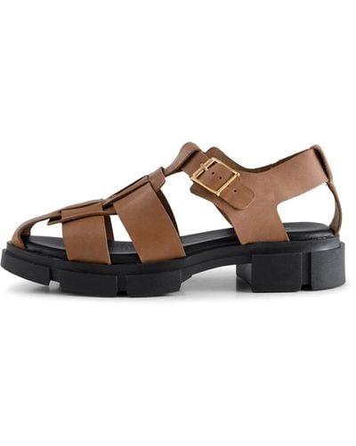 Shoe The Bear Flat Sandals - Brown
