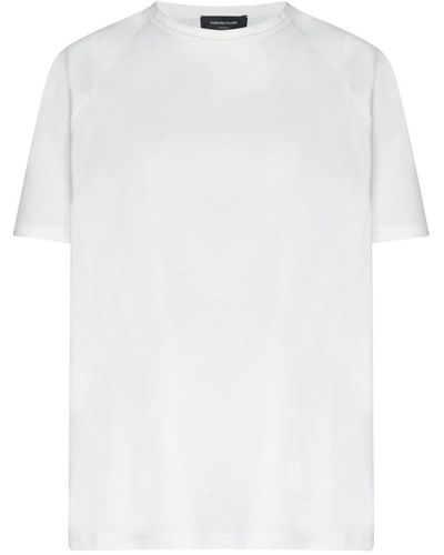 Fabiana Filippi Weiße baumwoll-jersey rundhals-t-shirts