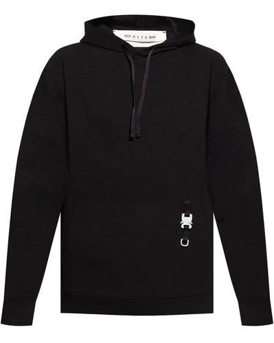 1017 ALYX 9SM Hoodie with buckle detail - Nero