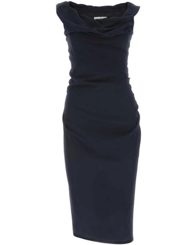 Vivienne Westwood Dunkelblaues Krepp -Ginnie -Kleid