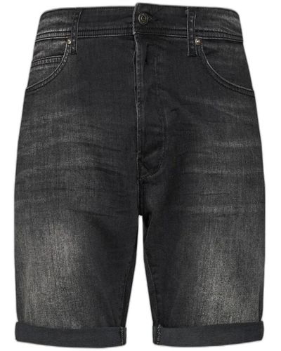 Replay Einfache baumwollmisch-shorts mit taschen - Grau