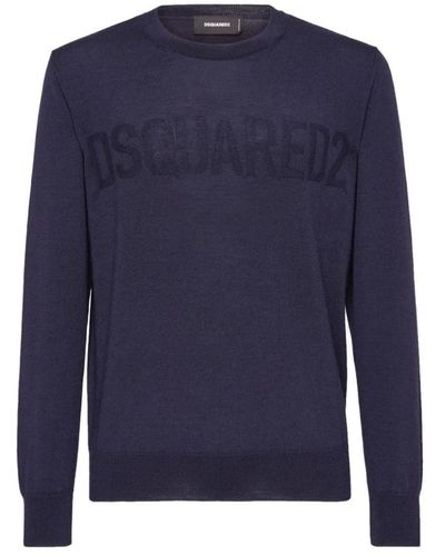 DSquared² Blauer intarsia-logo pullover