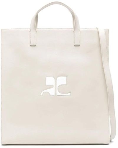Courreges Tote Bags - White
