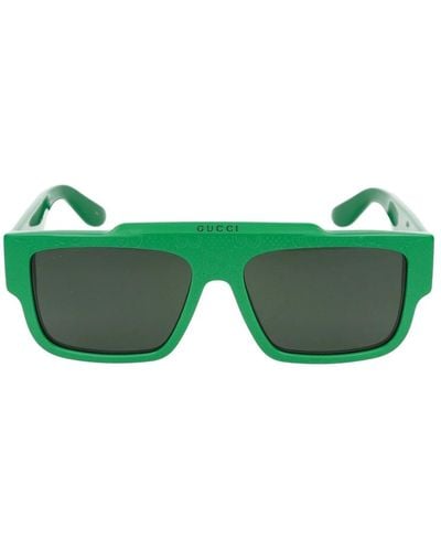 Gucci Gg1460S Linea Lettering Sunglasses - Green