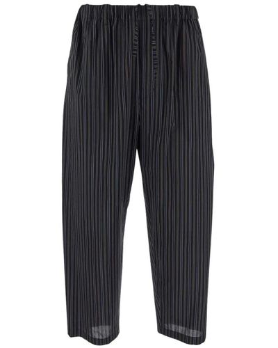 Lemaire Trousers > cropped trousers - Noir
