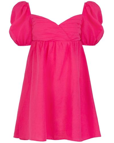 JAAF Gerafftes minikleid in hot - Pink