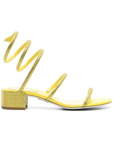 Rene Caovilla High Heel Sandals - Yellow