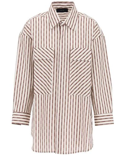 Amiri Striped maxi shirt - Bianco