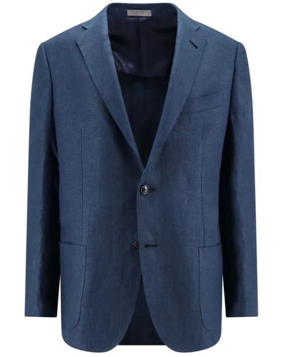 Corneliani Blazer in lino blu