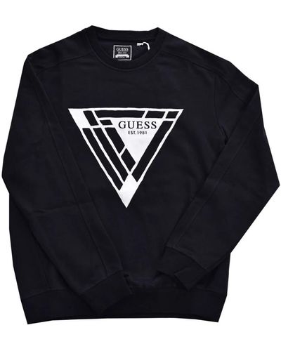 Guess Logo Triangle Sweatshirt - e Kollektion - Blau