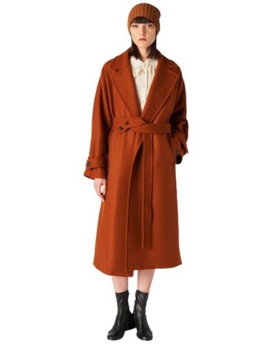 Jucca Belted Coats - Brown