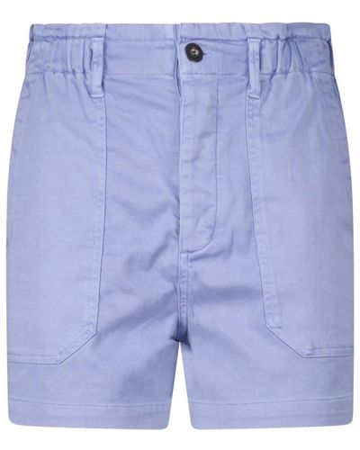 Bella Dahl Pantalones cortos de verano ligeros de mezcla de algodón - Azul