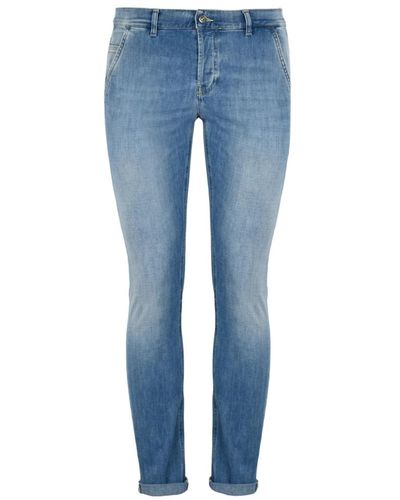 Dondup Jeans in denim di cotone uomo - Blu