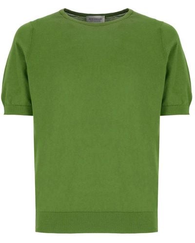 John Smedley T-Shirts - Green