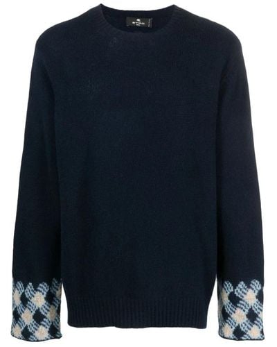 Etro Round-Neck Knitwear - Blue