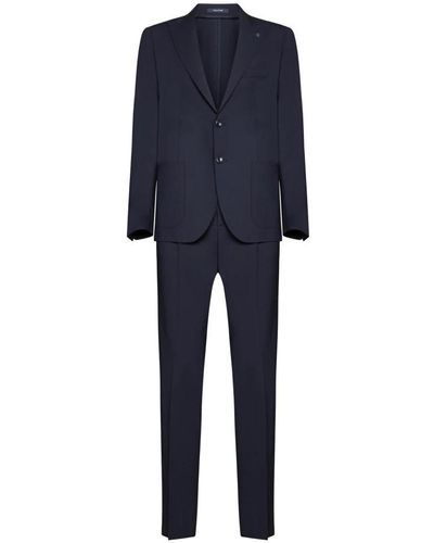 Tagliatore Single Breasted Suits - Blue