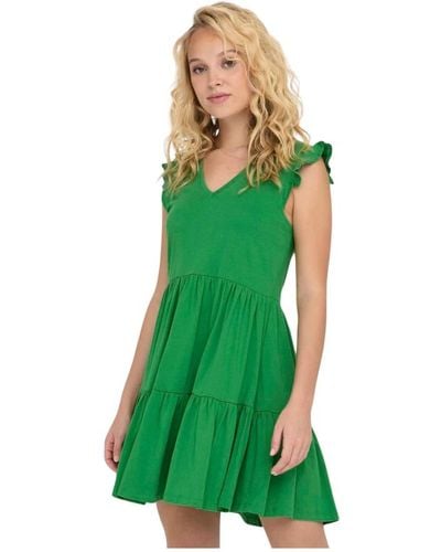 ONLY Kleid mit volantärmeln - Grün