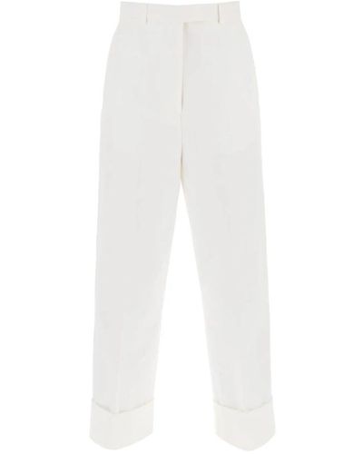 Thom Browne Trousers > straight trousers - Blanc