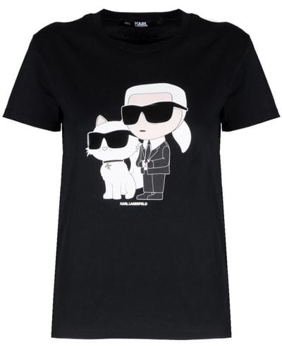 Karl Lagerfeld T-shirt Ikonik Karl & Choupette - Nero