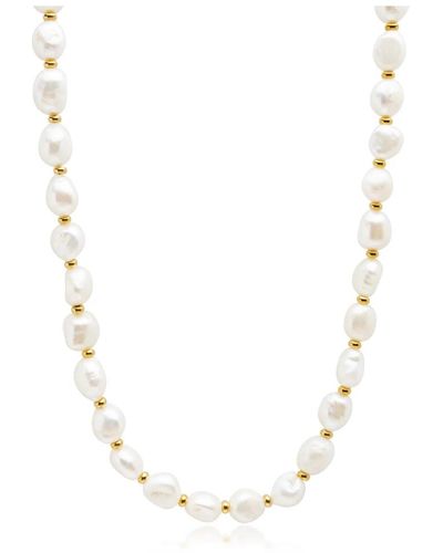 Nialaya 's baroque pearl choker - Mettallic