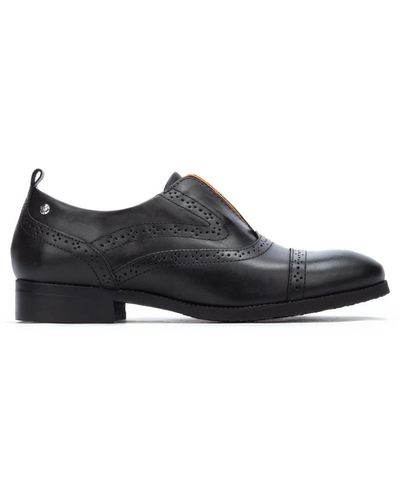 Pikolinos Zapatos oxford sin cordones elegantes - Negro