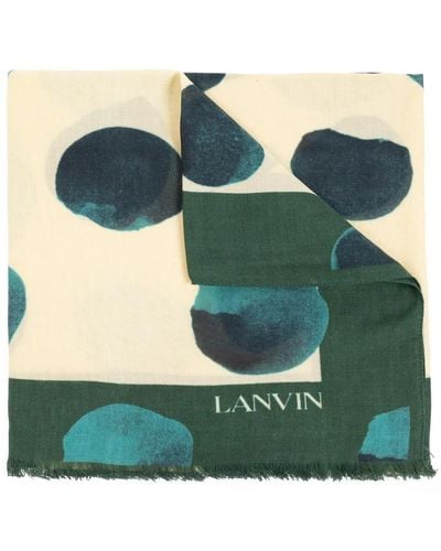 Lanvin Schal mit gepunktetem muster - Grün