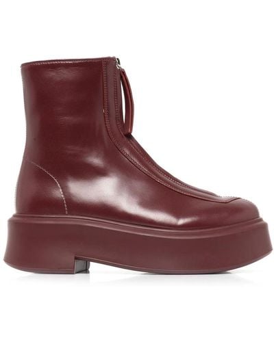 The Row Ruby red zipped boot i - Rosso
