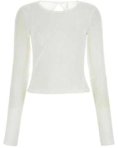 Helmut Lang Magliette bianca in cotone - Bianco