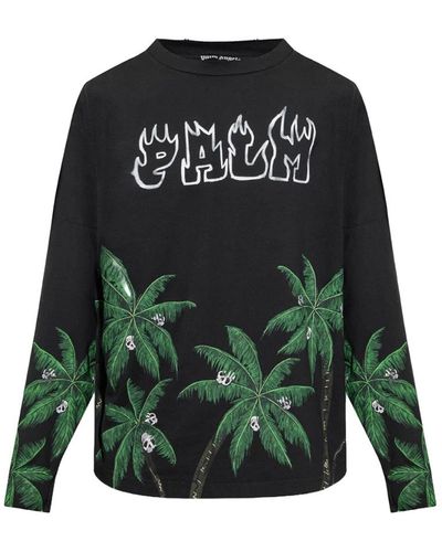 Palm Angels Long Sleeve Tops - Green