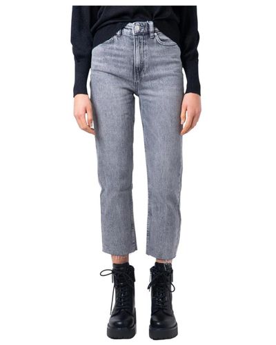 ONLY Jeans grises con cierre de cremallera y bolsillos - Azul