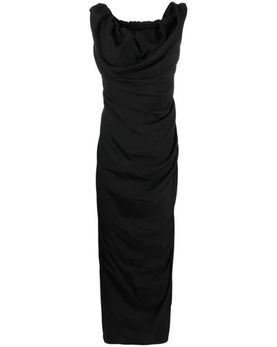 Vivienne Westwood Robe mi-longue Ginnie à design drapé - Noir