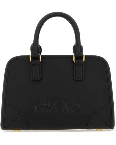 MCM Aren boston mini handtasche - Schwarz