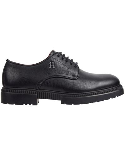 Tommy Hilfiger Cleated thermo business schuhe - Schwarz