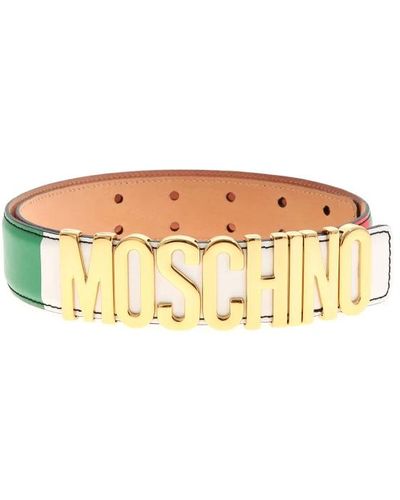 Moschino Italia metallic letter belt - Métallisé