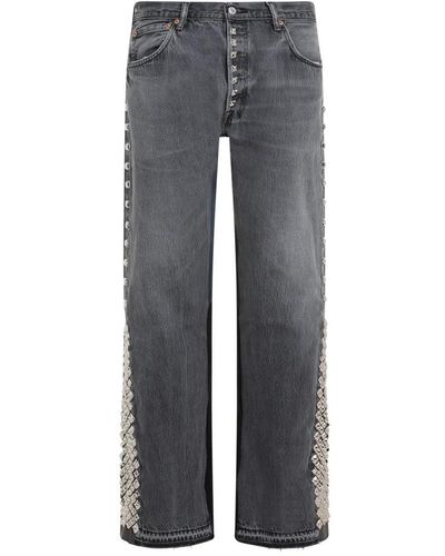 GALLERY DEPT. Schwarze studded flare jeans - Grau