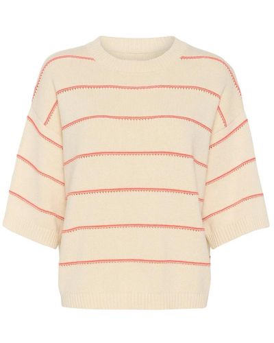 Soaked In Luxury Round-Neck Knitwear - Natural