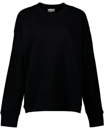 Moncler Metallic logo sweatshirt - Schwarz