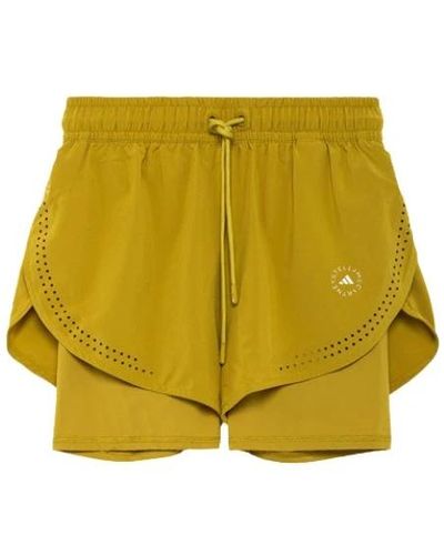 adidas By Stella McCartney Stylische kurze shorts - Gelb