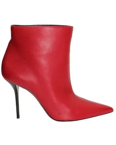 Saint Laurent Heeled Boots - Red