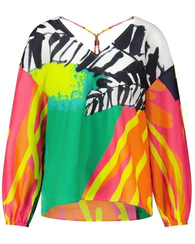 Sportalm Blusa de seda colorida - Multicolor