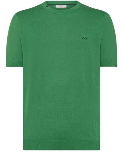 Sun 68 Solid knit t-shirt - Grün