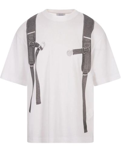 Off-White c/o Virgil Abloh T-shirt mit grafikdruck und rundhalsausschnitt off - Weiß