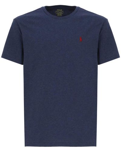 Ralph Lauren Navy baumwoll t-shirt für männer - Blau