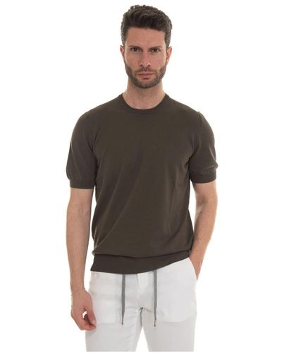 Gran Sasso Kurzarm rundhals pullover aus baumwolle,t-shirt - Braun