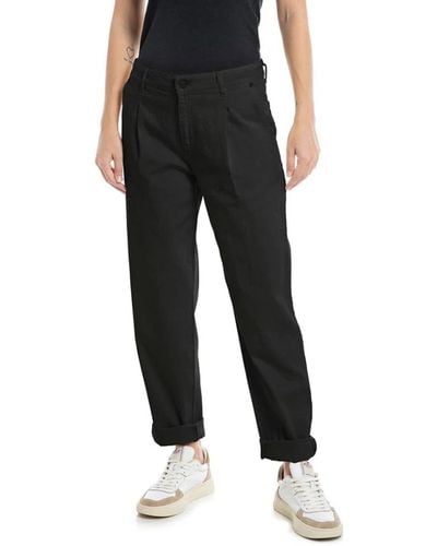 Replay Jeans tapered fit - Negro