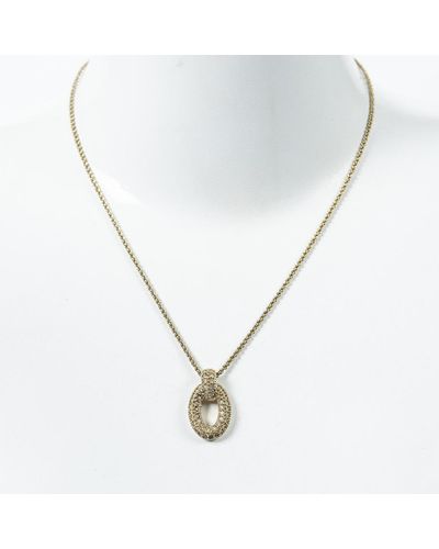 Dior Collar de diamantes de imitación Amarillo - Metálico