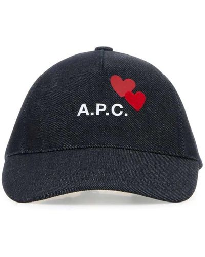 A.P.C. Denim blondie baseball cap - Blu