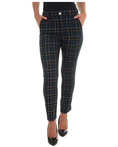 Liu Jo Pantaloni chino in stile tartan - Blu